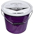 PDK Charnwood Charity Money Collection Bucket With Lid (5.7 Litres ...
