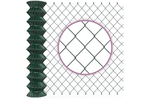 B!HOME Maschendrahtzaun grün/Gartenzaun mit Viereckgeflecht, 100 cm Höhe, 15 m Länge/idealer stabiler Zaun für Grundstück, Garten und Tiergehege