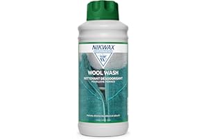 NIKWAX WOOL WASH, Nettoyant et Adoucissant de haute performance pour sous-vêtements techniques en laine. Nettoie, adoucit & rafraîchit la laine & les vêtements de sport en mérinos