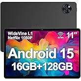 DOOGEE 2025 Newest Android 15 Tablets, U11 11 Inch Tablet,16GB RAM+128GB ROM (TF 2TB), 8580mAh, Octa Core,5G WiFi Android Tab