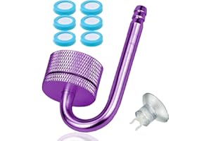 dancepandas Difusor Atomizador Co2 Contador de Burbujas Co2 Acero Inoxidable Difusor de Co2 Acuario con Revestimiento de Disco de Cerámica para Acuario Plantas de Peces de Agua Dulce