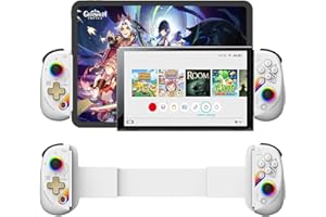 Megadream Game Controller for iPad/Tablet, Mobile Wireless Gamepad for iPhone Bluetooth RGB Telescopic Joystick for Android/iOS/PC/Smart Phones for 13-25 cm Perfect for COD (Starry Star White, D8)