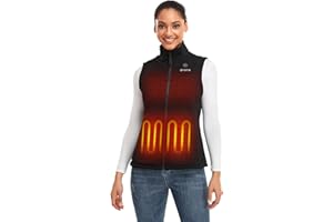 ORORO Women's Heated Fleece Gilet with Power Bank - Electric Heated Vest for Women Base Layer (Charger Not Included)