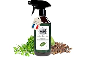 Garten Glück® Thym Spray Anti Pyrale du Buis Traitement pour Arbuste, Fleur, Plante -500ml- Non Tachant - Usage Intérieur & Extérieur - Barrière Répulsive de Longue Durée Anti Chenille Pyrale du Buis
