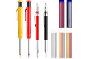 Relota 4 sztuk Ołówków Stolarskich z wkładami do tworzenia rysowania