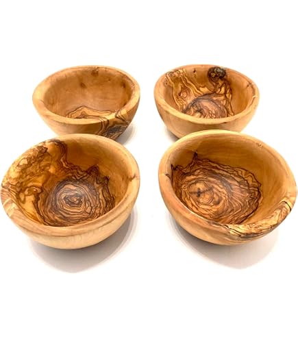 Déco Naturelle Bois Bol Ovale En Bois D'Olivier Naturel D.O.M. - 18 Cm - Pièce Unique Artisanale - Pour Présentation Ou Décoration