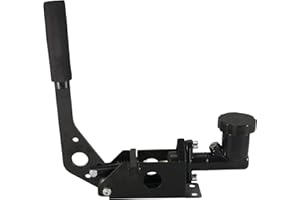 DL-RACING.COM Hydraulische Fly Off Handbremse mit Bremsflüssigkeitsbehälter, Hebel liegend/stehend montierbar | Schwarz