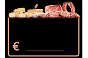 ETICHETTESEGNAPREZZIPERALIMENTI 30 SEGNAPREZZI PLASTIFICATI "SALUMI E FORMAGGI" 8,3x11,3 cm. (spilloni non inclusi)