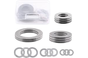 Tanstic 8Pcs Thrust Needle Roller Bearings with Washers, 3Pcs AXK2035, 3Pcs AXK2542 and 2Pcs AXK3552 2MM Width