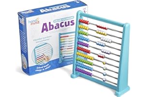 HAND2MIND Learning Resources Boulier en plastique qui change de couleur pour enfants , maths avec des perles à compter pour enfants, boulier, jouet pour compter (jeu de 1), à partir de 3 ans