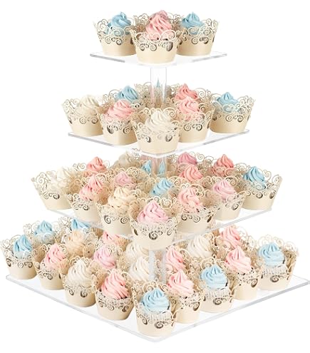 Supporto per Cupcake Porta Cupcake in Cartone per Baby Shower Feste di Compleanno, Tavolino da Caffè, Matrimoni, Docce