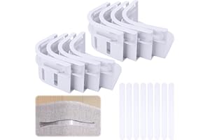 saerryor 8 Pcs Bed Sheet Holder, Sheet Corner Holders with Lock Strips, Removable Fitted Sheet Clips, for Mattress Protectors Blankets Bedding