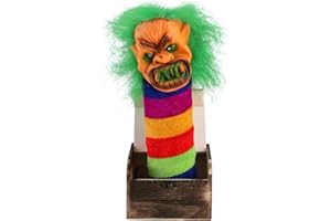 Blagues Pratique Halloween Boîte Pop-up Magique Effrayante Boîte de Peur Blague Jouet de Farce Halloween Sonore Yeux Brillants de Sorcière Diable Halloween Prank Jouet Cadeau du Jour Poisson d'Avril