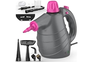 AUIFFER Pulitore a Vapore Portatile, Pistola a Vapore per Pulire con 10 Accessori, Sicurezza Blocco, Pressione 3,5 Bar, Pronto in 3 Minuti, Steam Cleaner per Divani e Tessuti - Rimuove Sporco e Grasso