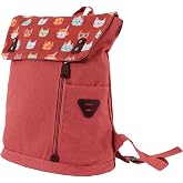 Biggdesign Cats Vintage Su Ge&ccedil;irmez Kumaşlı 15 in&ccedil; Laptop Uyumlu Okul Sırt &Ccedil;antası Pembe