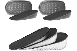 URAQT Altezza Aumentando Tallone Solette, 2 paia Autoadesivo Invisibile Aumento di Altezza Solette, Rialzo Tallone per aumentare l'altezza del gel Traspirante e Confortevole(S per le donne, 2.5 cm)