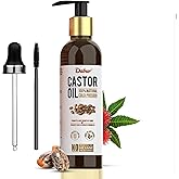 Dabur Cold Pressed 100% Pure Castor (Arandi) Oil - 200ml | Promotes Hair Growth, Hydrates Skin & Reduces Wrinkles | Rich in Vitamin E, Omega 6 & 9 | N