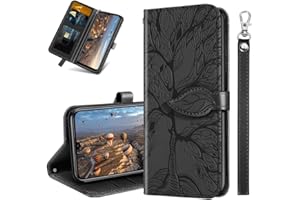 MRSTER Funda para Xiaomi Mi 10 Lite 5G, Funda Libro Xiaomi Mi 10 Lite 5G, Funda con Tapa Xiaomi Mi 10 Lite 5G Magnético Carcasa para Xiaomi Mi 10 Lite 5G. RX2 Tree Black