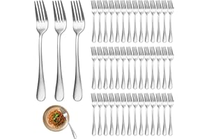 DAJAVE 48 Pezzi Forchette da Dessert, Forchette Acciaio Inox, Forchetta per Torta, Forchette per Frutta, Forchetta da tè per Casa, Ristorante, Hotel, Matrimonio, Lucidate e Lavabili in Lavastoviglie
