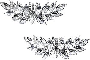 Hezhou 1 paio Fermaglio di cristallo per scarpe scarpe clip di cristallo scarpe clip strass scarpe clip clip fibbie scarpe da sposa per borsa di nozze accessori