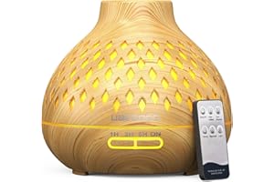 UBEGOOD Aroma Diffuser, 400ml Aroma Diffuser Atomization Essential Oil Diffuserm it 7 Farben LED Duftöl Diffuser Ätherische Öle Luftbefeuchter Ultraschall für Zuhause, Yoga, Büro, SPA