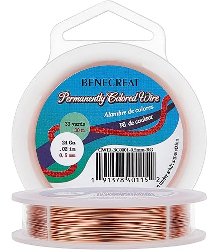 BENECREAT Fil En Or 20 Gauge (0.8mm) 10M Résistant à La Ternissure Pour Fabrication De Bijoux