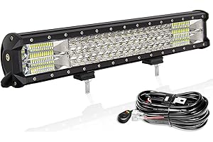 Willpower Barra led 4x4 con mazo de cables, 20 pulgadas 288W Barra de luz LED para off road camión coche ATV SUV
