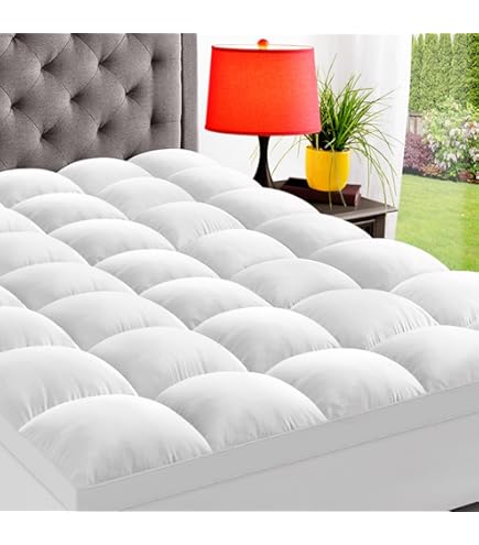 Mattress Topper With Cover ABENE Queen Mattress Topper 3