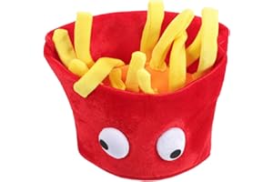 SAFIGLE Chapeau de frites amusant pour adultes et enfants : amour gourmet, idéal pour Halloween, les fêtes d'anniversaire, le carnaval et les séances photo - Accessoires alimentaires et accessoires
