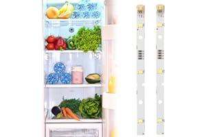 ‎DULUOK 2Stück LED-Lichtleiste für RONGSHENG/HISENSE-Kühlschrank, Kühlschrank-Lichtleiste DC12V 2W E349766 MDDZ-162A 1629348 Ersatz-Kühlschrankbirne für Kenwood-Kühlschrank KIFF7017 KIFF7020 KIFF5017 KIFF5020