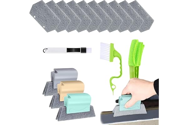 Rengöringssats för fönsterspår, Rengöringssats för fönsterspår 16X Set | Sliding Door Track Cleaner Flexibelt verktyg för detaljer för skjutdörr Fönsterbräda Kakel