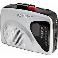 Groov-e GVPS525 Retro Personal Cassette Player and Recorder with Earphones - Silver