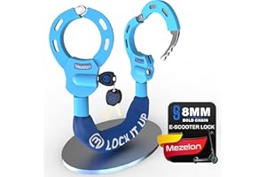 MEZELON Antifurto Bici | Antifurto Monopattino Elettrico, Catena Lucchetto (4 Colori) Ideali per Biciclette, Scooter Elettrico, Moto