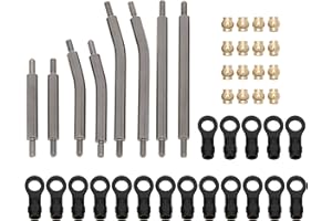 MEUS RACING Stainless Steel Liks Set High Clearance Links for TRX-4M TRX4M 1/18 RC Crawler Car Upgrade Parts (Grey)