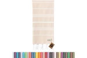 KZY LONDON Beach Towel - Large Turkish Beach Towels for Camping, Swimming, Bath, Gym, Picnic - Quick Dry, Super Absorbent, Lightweight, Compact Cotton Hammam Towels for Adults, Men, Kids (Beige)