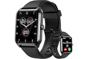 TENSKY Smartwatch Uomo 1,8" Donna Orologio Chiamate e Risposta con Passwort, Musica, Fitness Tracker, Giochi, 100+ Modalità Sportive, Cardiofrequenzimetro, Sonno, SpO2, Impermeabile IP68