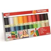 Gutermann Creativ Coselotodo &ndash; Set of 20 Spools of 100 m, 100% Polyester, Hand and Machine Sewing, Universal, Inge Colours