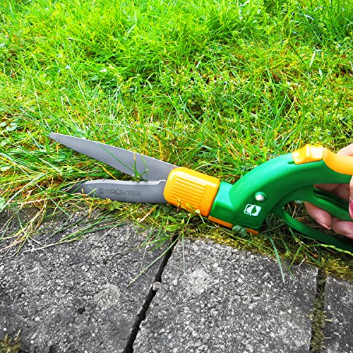 GRÜNTEK Teflon Rasenschere 360° drehbare Schneidekopf , Grasschere SEGLER 380 mm, Ergo-Griffe. Klingen Teflon beschichtet, GELD-ZURÜCK-GARANTIE 30 Tagen! Grasschere EINFÜHRUNGSPREIS !! - 3