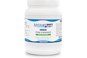 KALA HEALTH MSMPure Fine Powder, Fast Dissolving Organic Sulfur Crystals, 99% Distilled MSM Supplement, 1 kg