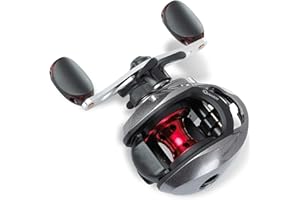 Quantum Unisex - Adult Ultrex Cast LH 101 Baitcast Roller Silver/Red