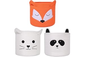 ACOHSY Aufbewahrungskorb Panier de Rangement set de 3 pcs,30x30x30 Panier Rangement Enfant,Peut être utilisé Pour Panier à Linge,Rangement de Jouets,Kallax,Chambre Bebe