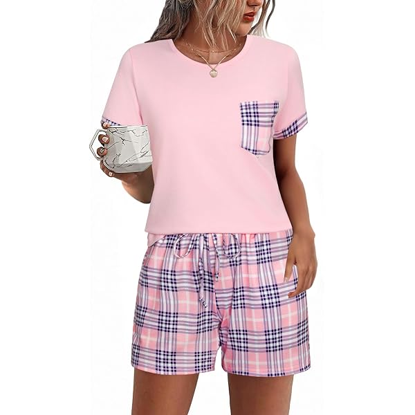 Ensemble De Pyjama À Imprimé Floral, Haut À Col En Revers À Manches Courtes Et P Ensemble De Pyjama À Imprimé Floral, Haut À Col En Revers À Manches Courtes Et P
