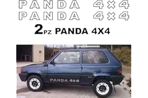 Pumu Adesivi compatibili con Panda 4x4 141 stickers tuning logo fiat stemma sisle fuoristrada (NERO)