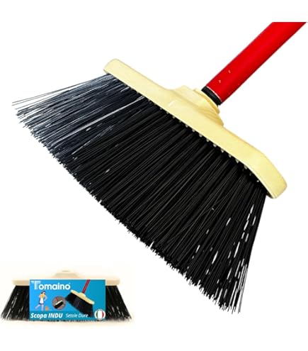 Scopa Industriale MAQA 27cm - Setole Rigide In PVC Per Esterni, Giardino E Vialetti