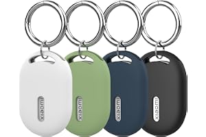 NEWZEROL Set med 4 skyddsfodral i mjukt och repfritt silikon, kompatibla med Xiaomi Smart Tag, med nyckelring, repskydd och s
