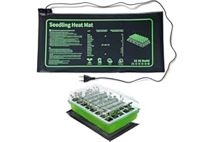 EWENYS Tappetino riscaldante per Piante, Grafico, per piantine, germinazione, IP67, Impermeabile, 20 W, Temperatura 20 W, per la Coltivazione di Serra o Grow Box (53 x 25 cm)