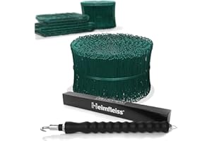 Heimfleiss® Set Torsadeuse Fil de Fer + Fil Recuit PVC 1,4 x 100-300mm (1000 pcs.) – Outil Pro pour Ligature Fer à Béton & Béton – Kit Liens Acier à Boucle