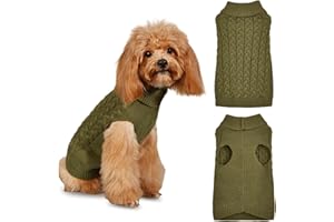Tolaler Maglioncino per Cani, Maglione per Cani in Maglia Pullover Caldo e Accogliente con Motivi Natalizi per Cani di Piccola e Media Taglia