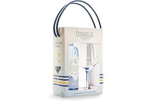 CITADELLE Gin - Coffret spiritueux avec verre - Distilled Gin - Origine : France/Poitou-Charentes - Notes Herbacées, Fleuries et d'Agrumes - 44% Alcool - 70 cl + 1 verre