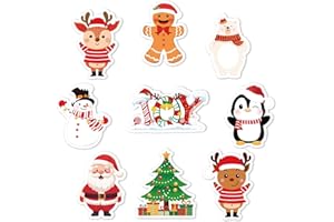 LXONTSG Stickers Natalizio, 240 Pezzi Bambini Sticker Natalizi, Adesivi a Tema Natale, Autoadesivo Adesivo Natale, Etichette Decorative, con Pupazzo di Neve, Renna, Pinguino e Christmas Tree(B)
